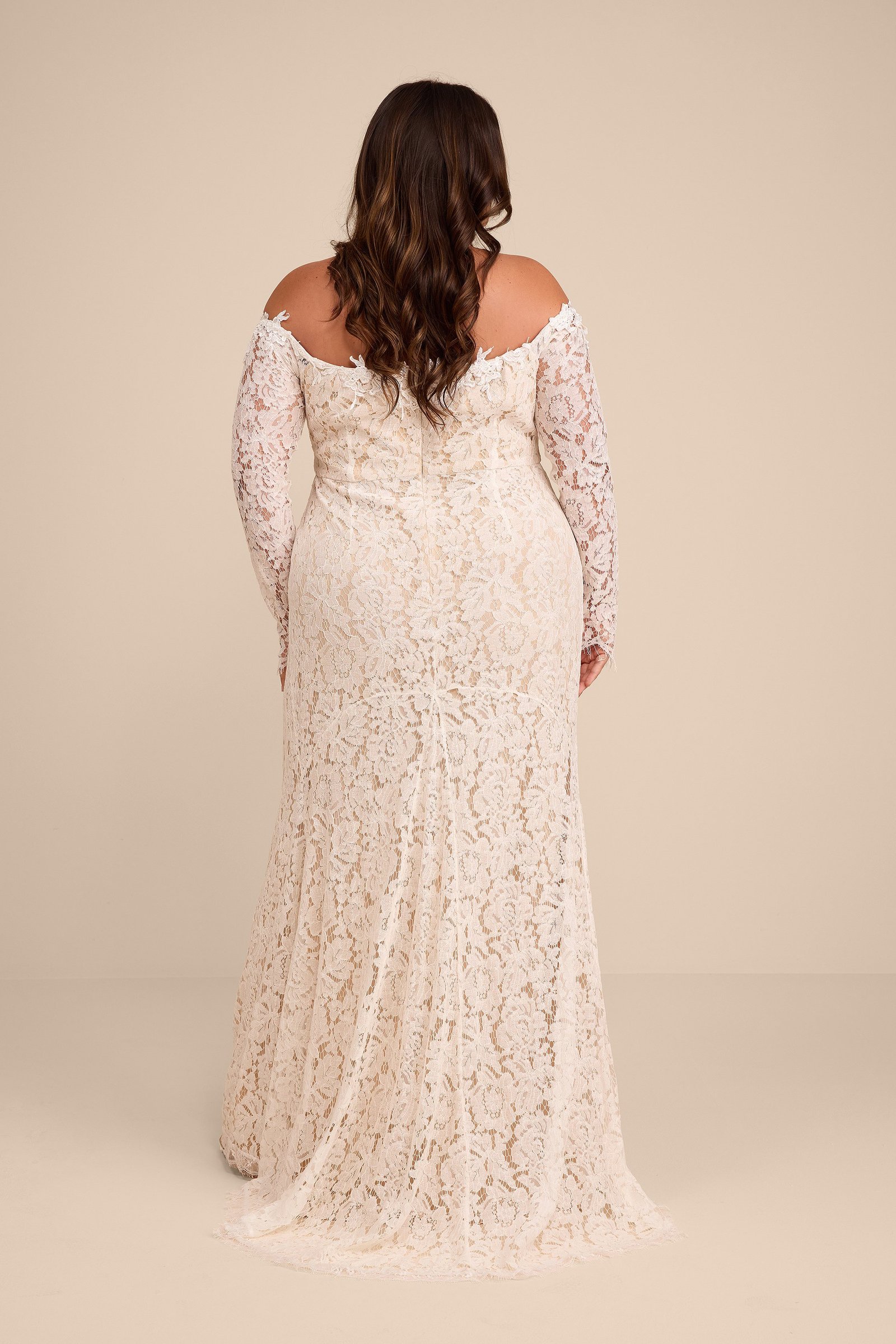 Romance Dreamer White Lace Off-the-Shoulder Maxi Dress — view 7